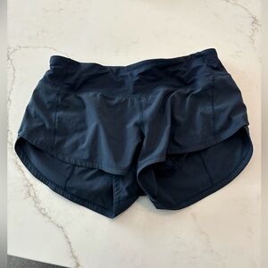 Lululemon navy speed up shorts